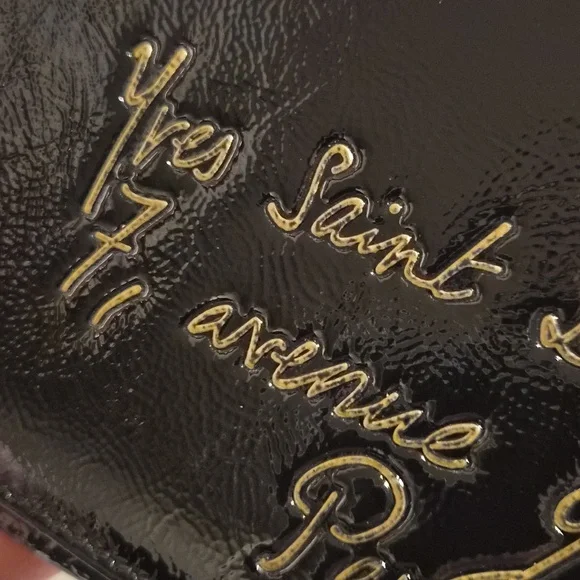 YSL Yves Saint Laurent Black and Gold Wallet - Picture 2 of 11